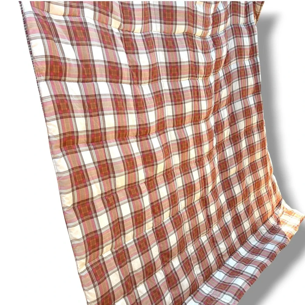 Eddie Bauer Home Reversible Edgewood‎ Plaid Micro Suede Comforter Full/Queen